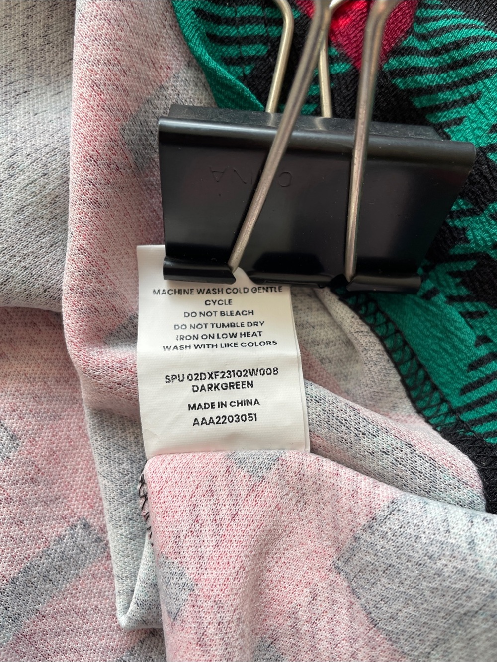 BloomChic Red & Green Plaid Button-Front V-Neck Long Sleeve Dress with Hanky Hem - Picture 10 of 10